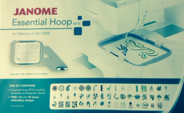 NEW ESSENTIAL HOOP RE18 FOR JANOME MC15000